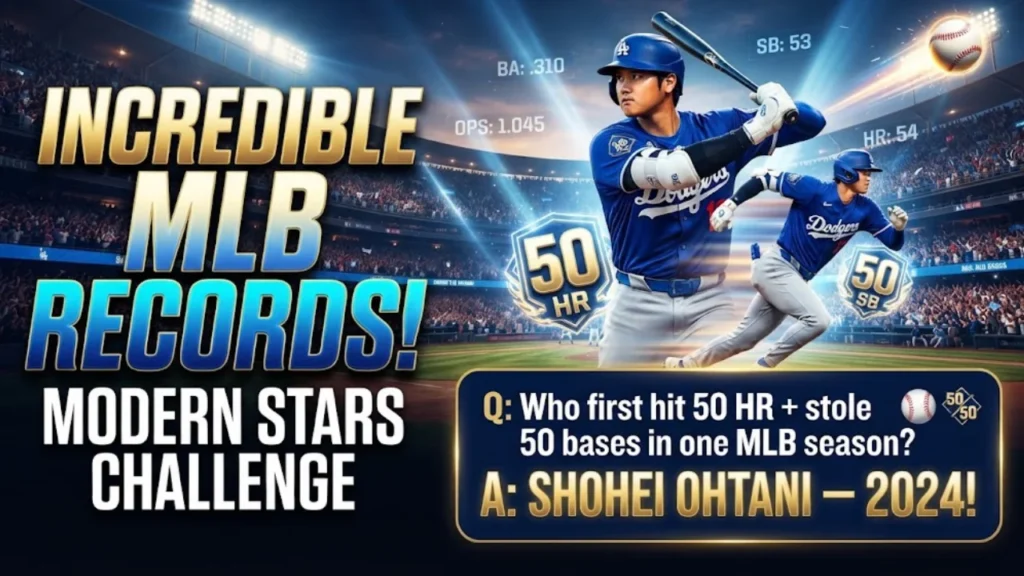 Baseball Trivia Questions About MLB Legends, Records, and Modern Stars