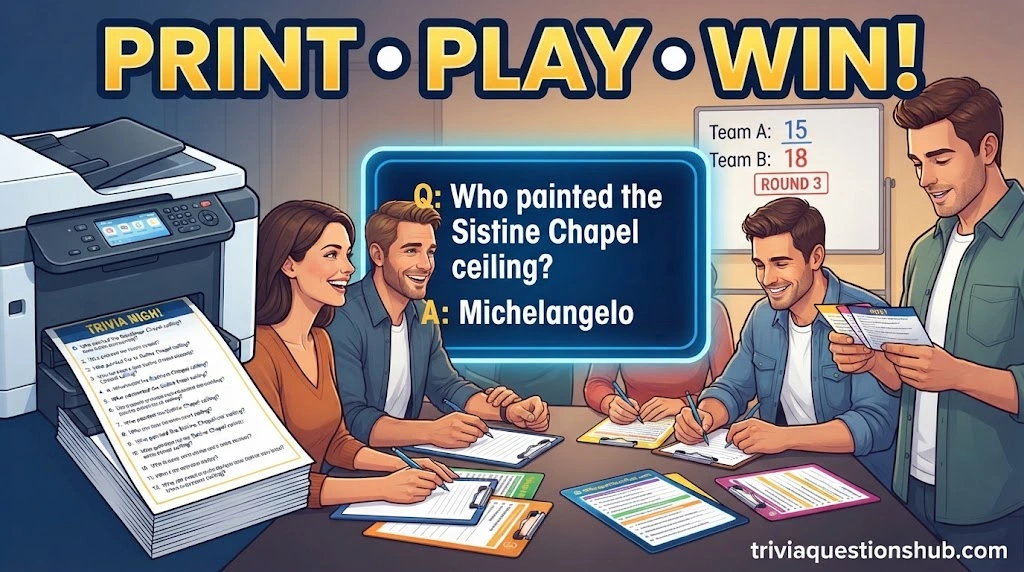 Best Printable Trivia Questions for Adults