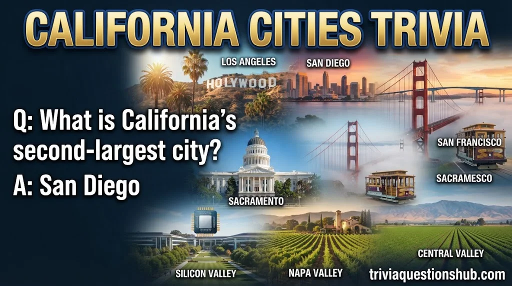 California Geography Trivia Questions About Cities and Regions