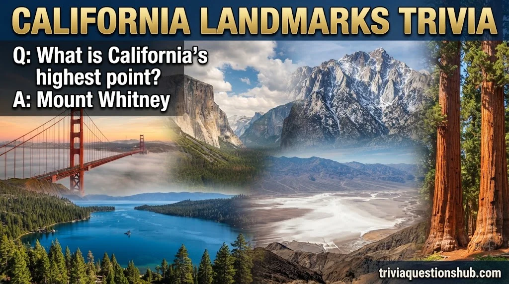 California Geography Trivia Questions About Landmarks and Natural Wonders