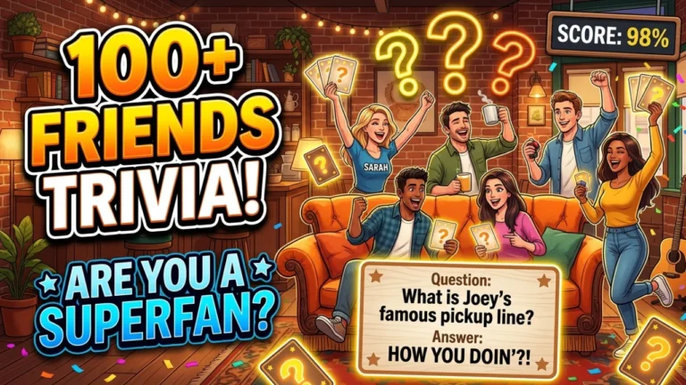 Friends Trivia Questions: 100+ Fun, Challenging & Hilarious Questions for True Fans