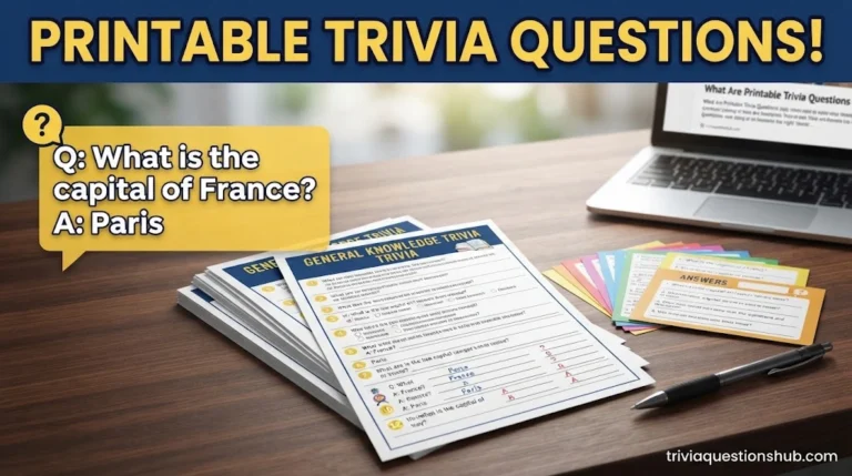 Printable Trivia Questions and Answers: 100+ Amazing & Epic Questions for Game Night